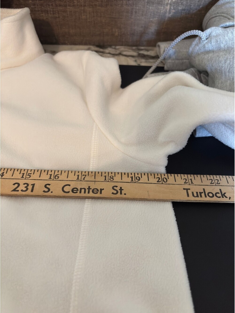 Lands End Womens White Full Zip Fleece Jacket Size M - Picture 7 of 8